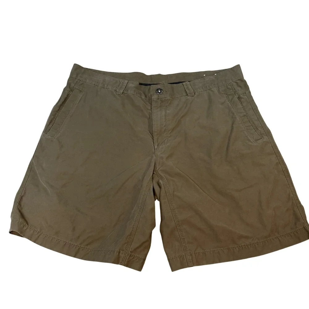 The North Face Mens 40 Olive Green Hiking Shorts Cotton Nylon Blend Outdoor